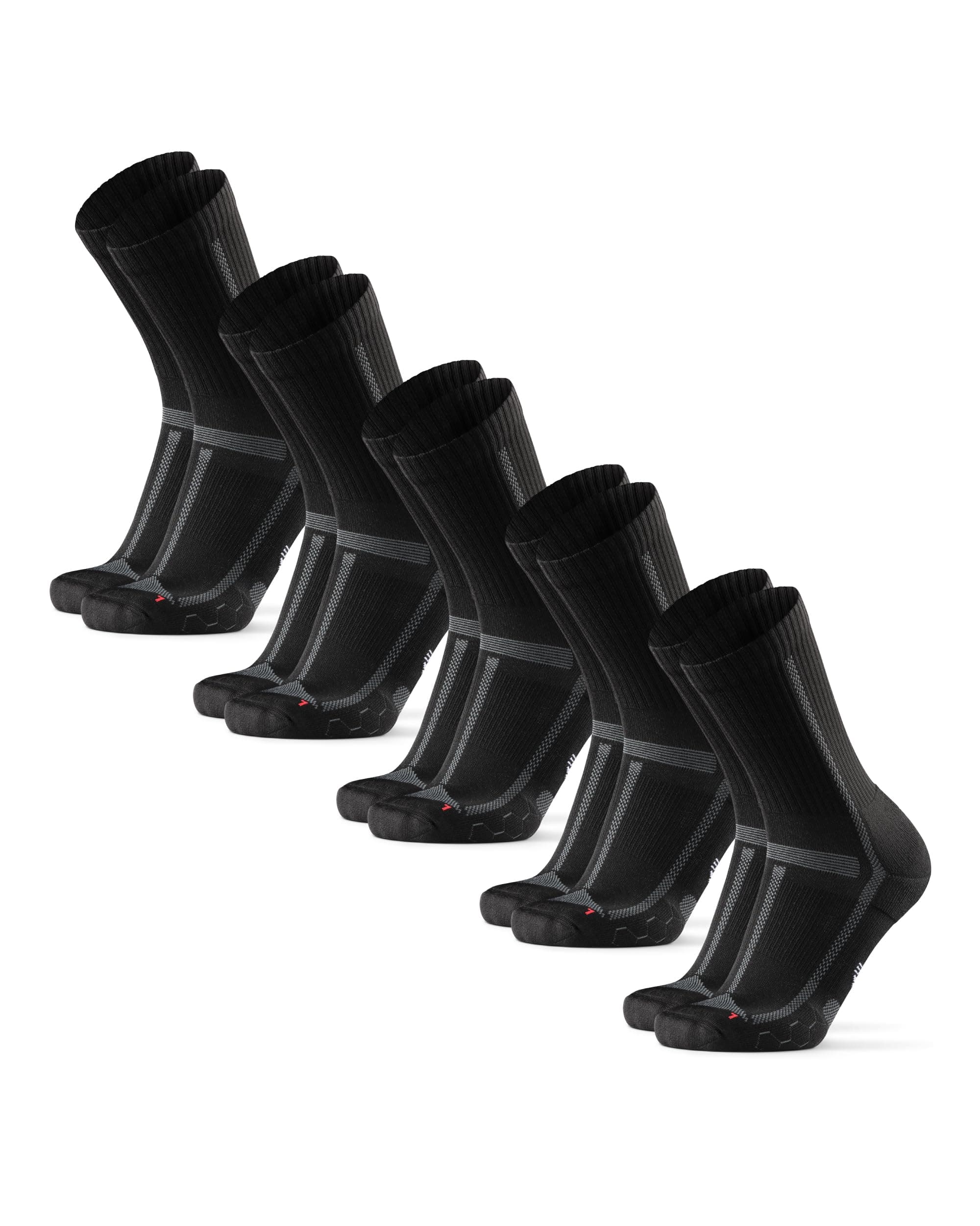 DANISH ENDURANCE Calcetines Running Altos, Anti Rozaduras, Para Correr Largas Distancias, para Hombre y Mujer, 3 o 5 Pack