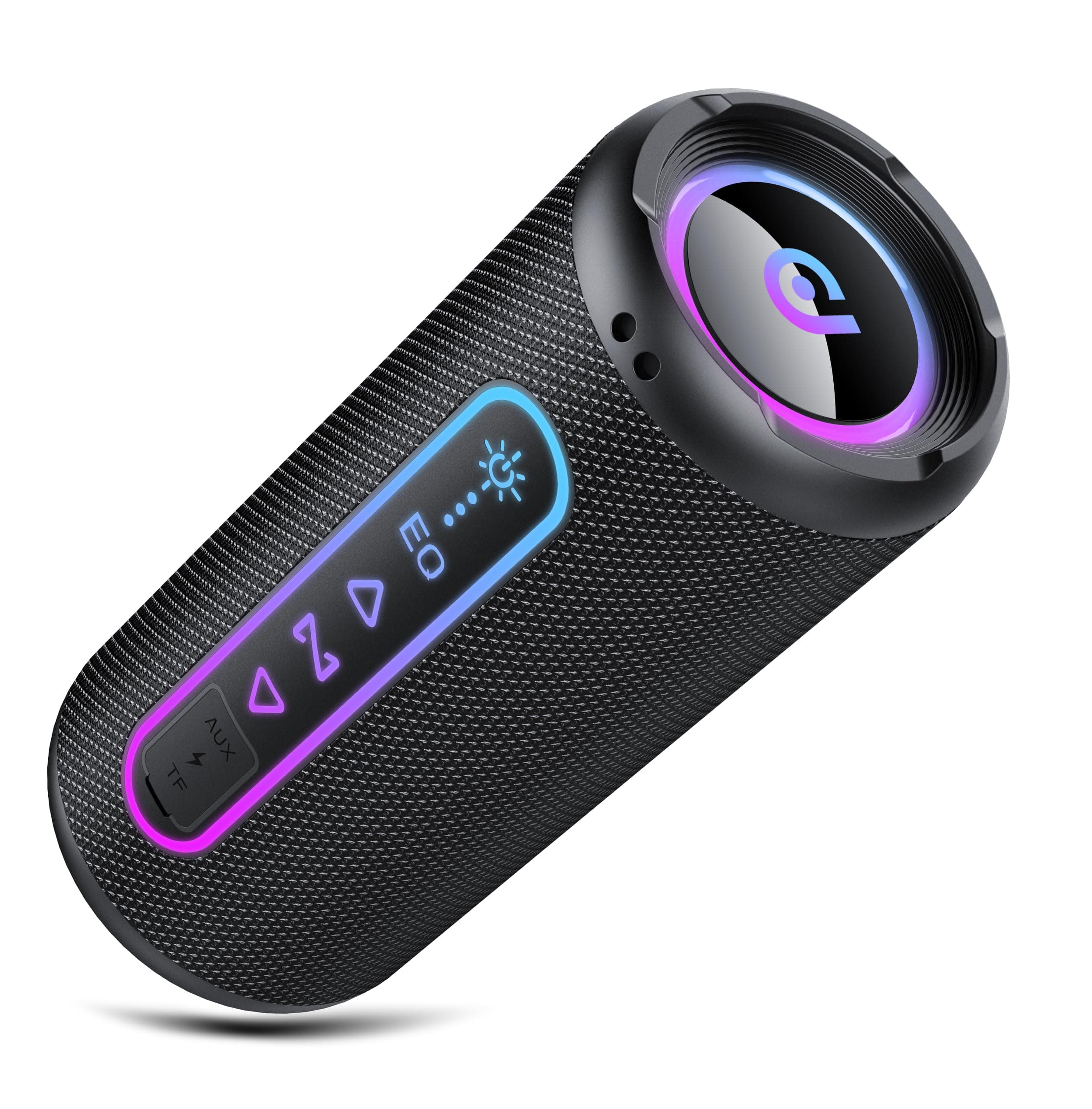 Enceinte Bluetooth 5.4, 30W Enceinte Bluetooth Puissante Portable avec Bass Puissantes, Autonomie 30H, TWS Stéréo Haut Parleur Sans Fil, Lumière RGB, AUX/TF, Étanche IPX7, Speaker pour Fêtes Voyage