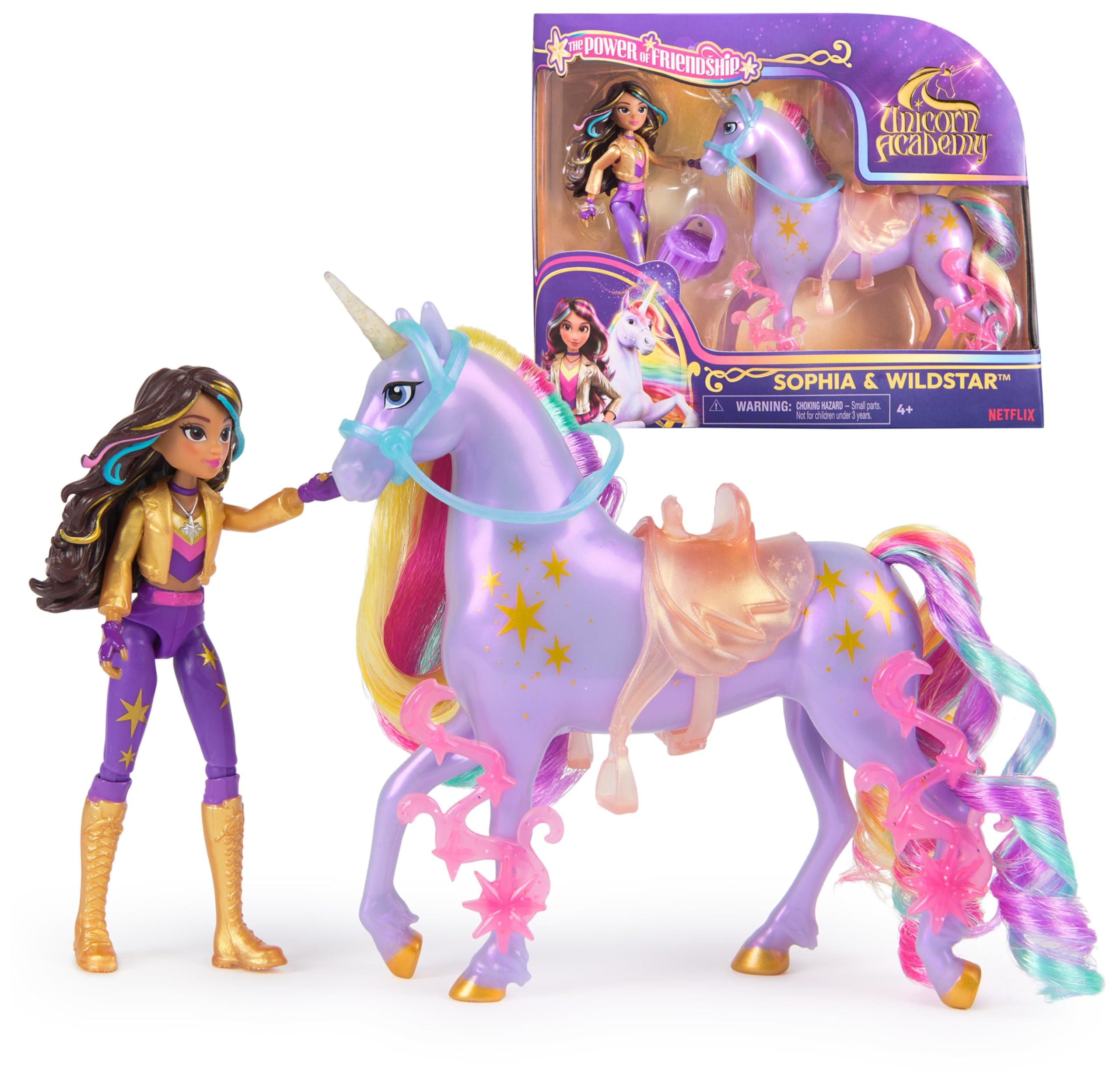 Unicorn Academy - L'Ecole des Licornes - Licorne Wildstar + Poupée Sophia - Licorne, Poupée Et Accessoires À Collectionner - Jouets Inspirés De La Série L'Ecole des Licornes - Jouet Enfant 4 Ans Et +