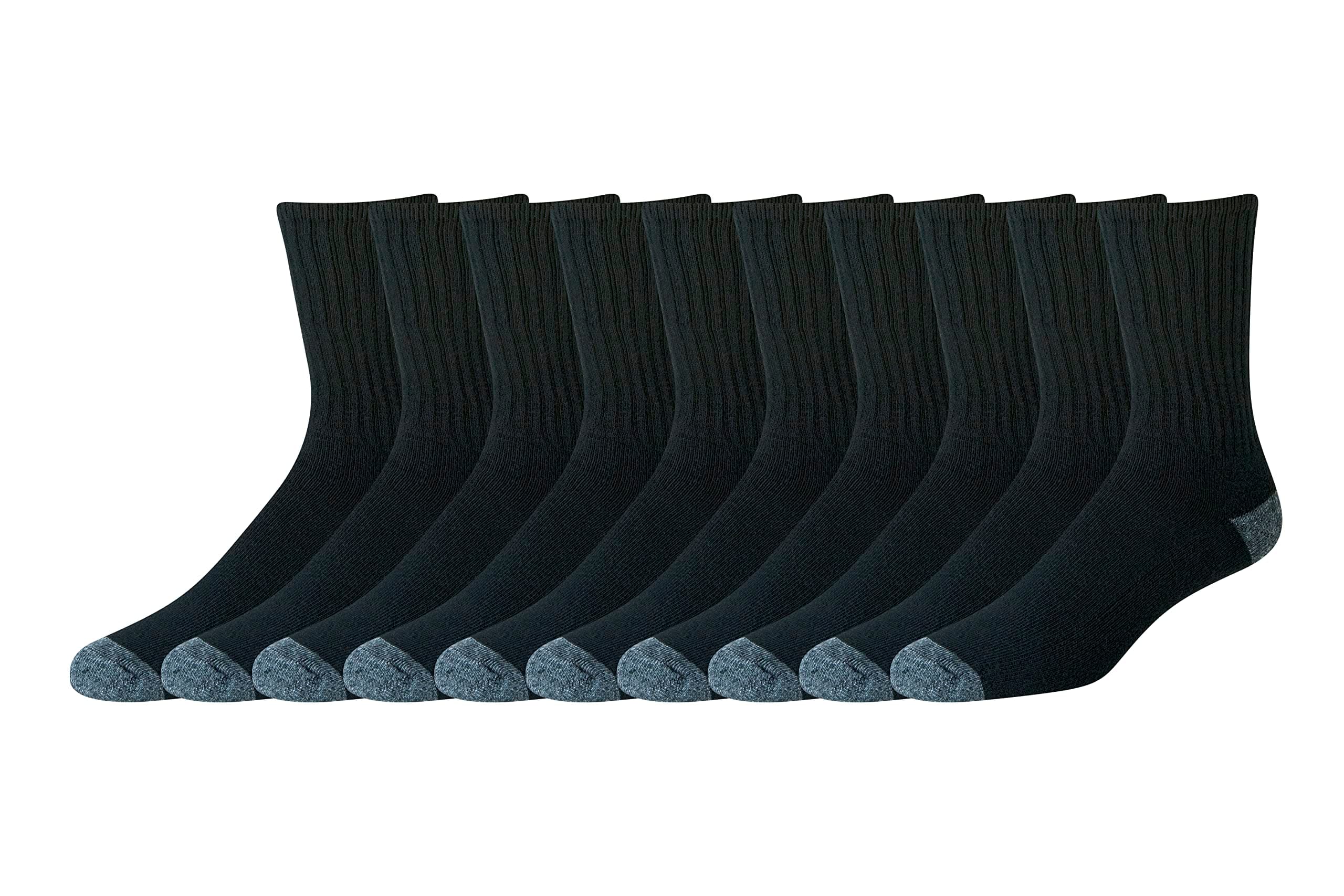 Amazon Essentials Homme Chaussettes en coton, confortables, durables, semi-rembourrées
