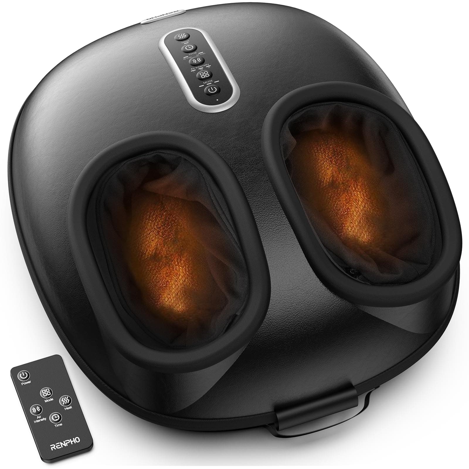 RENPHO Appareil de massage des pieds avec chaleur Nouvelle version 2026, Shiatsu massage des pieds, 3 modes et niveaux de compression d’air, cadeaux pour femmes et hommes,jusqu’à la pointure 46