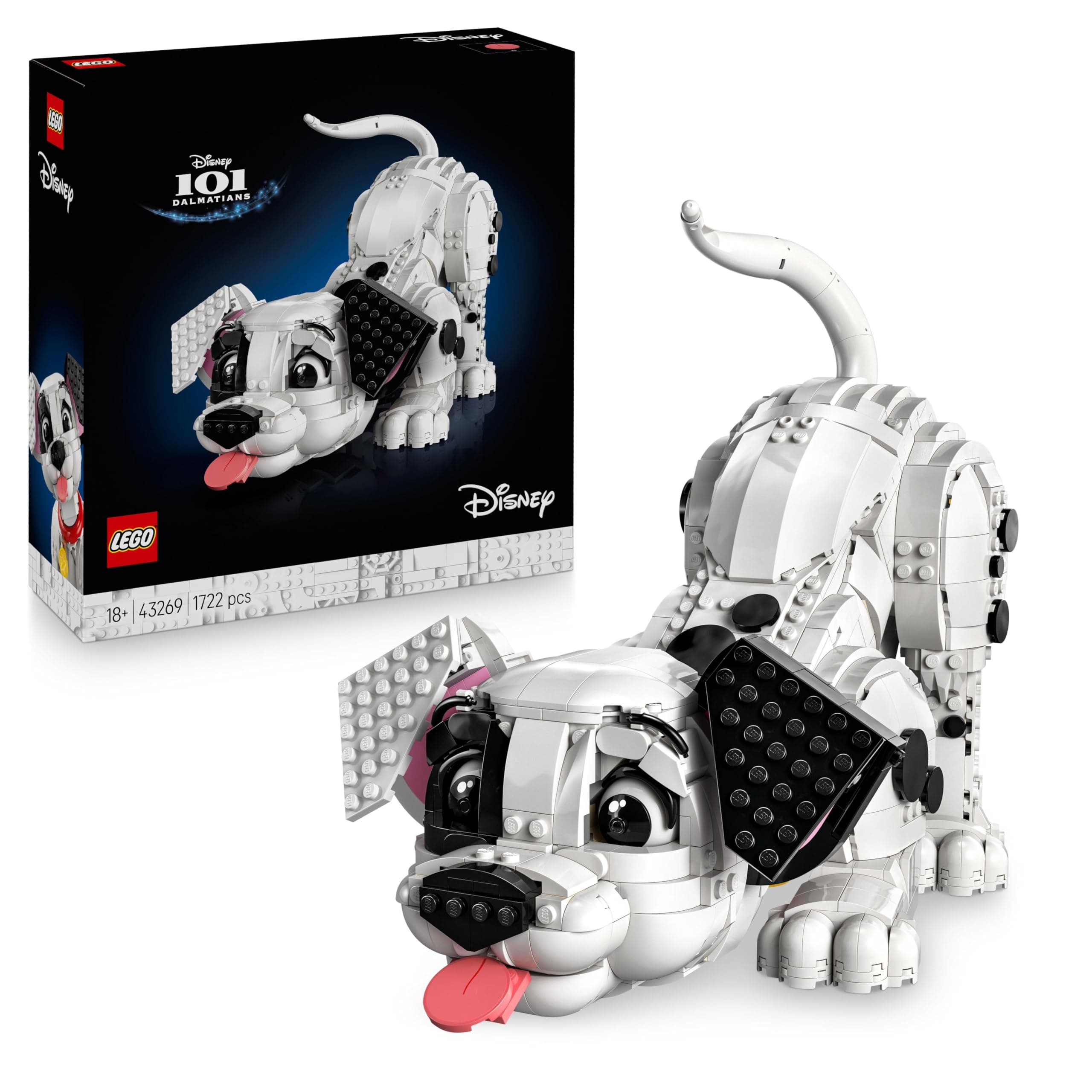 LEGO | Disney Cachorro de 101 Dálmatas - Maqueta para Construir para Adultos de Figura Articulada de Perro Interactivo - Se Transforma en 6 Perros Diferentes - Regalo para Mujeres y Hombres Fans 43269